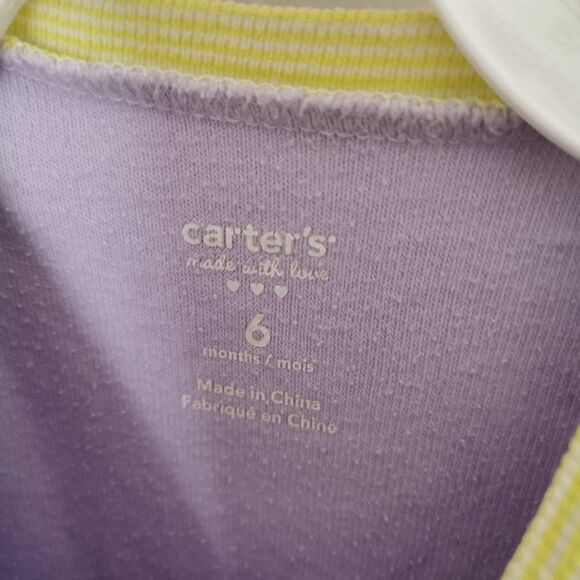 3/$15 Carter's terry cloth sleeper size 6m - Picture 3 of 4